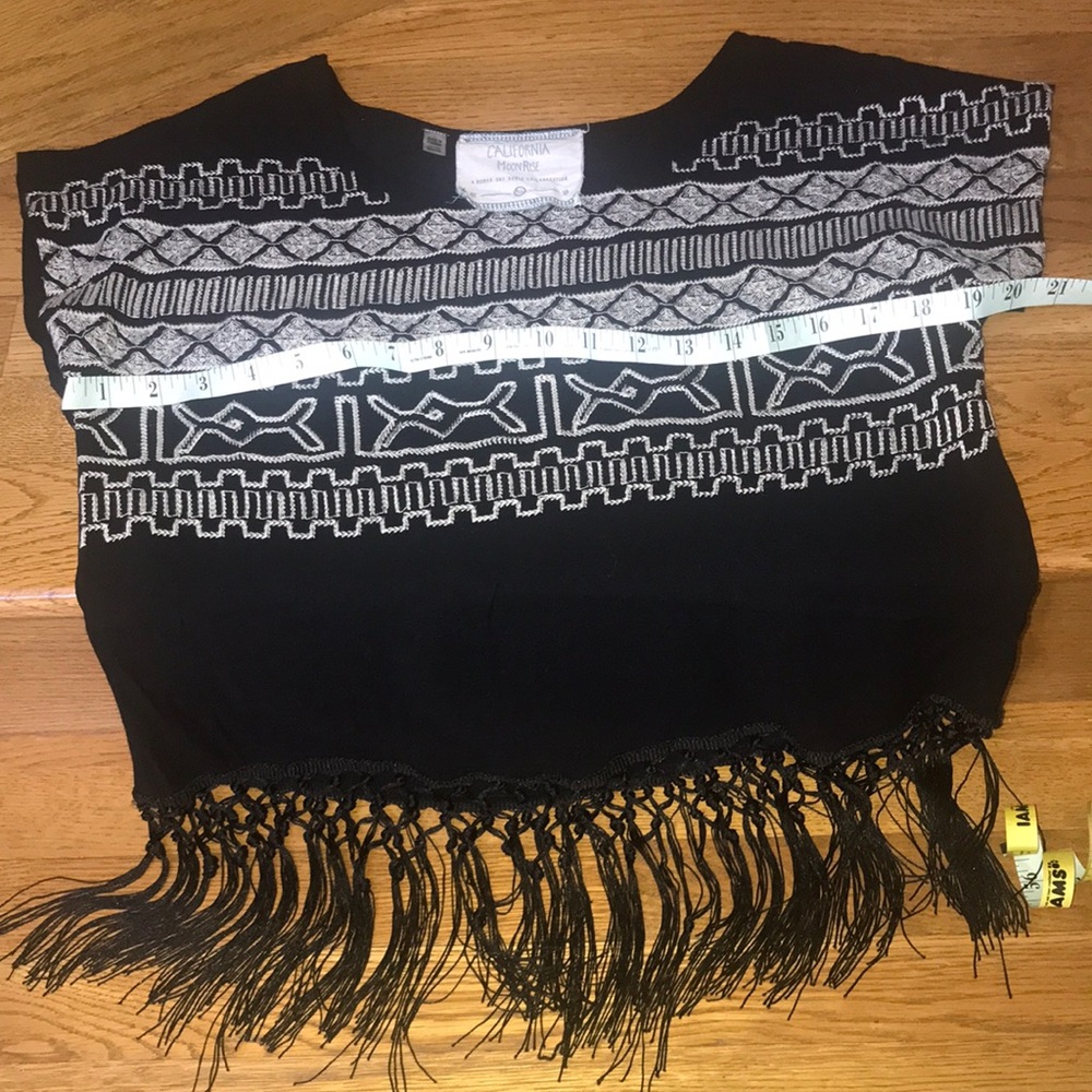 Fringed/Embroidered Top